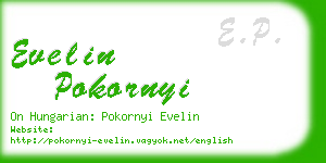 evelin pokornyi business card